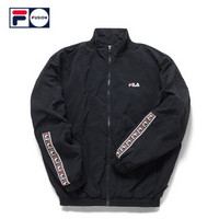 FILA FUSION(斐乐)潮牌外套夹克男女2019春季新品运动休闲梭织棉服 黑色-BK 165/88A/S