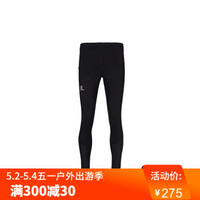 萨洛蒙（Salomon） 男款跑步紧身裤 AGILE LONG 黑色382479 XL