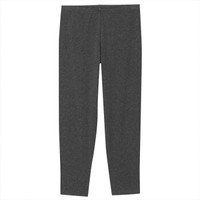 無印良品 MUJI 無印良品   女式 棉混 弹力天竺七分长收腿裤 炭灰色 XL