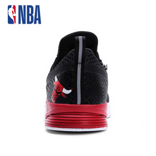 NBA球鞋 网面透气一脚蹬场地球鞋篮球鞋鞋子男N1721119 黑/白/大红-1 42