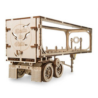 ugears乌克兰木质模型拼装玩具 男孩14岁+创意礼物客厅摆件重型卡车 原厂包装拖车(未拼装)