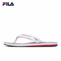 1FILA 斐乐官方 女子拖鞋 2019夏季新品 时尚休闲撞色人字拖女鞋 白色A-WT 38