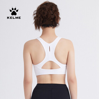 kelme/卡尔美 中度支撑防震运动健身房内衣跑步背心式文胸女士bra36932001 黑色 M