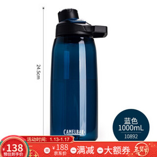 驼峰（CAMELBAK） 美国户外运动水壶大容量水杯塑料水瓶 10892蓝色1000ml