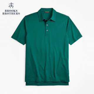 Brooks Brothers/布克兄弟男士短袖凸纹纹理针织Polo衫 3002-深绿色 XS