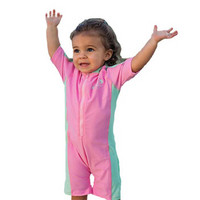澳洲BanZ婴幼儿游泳防晒速干透气时尚游泳连体衣 浅粉色款-1 1码18个月