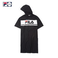 FILA 斐乐 FUSION系列 女子连衣裙 2019夏季新款运动针织连衣裙女裙 深黑-BK 165/84A/M