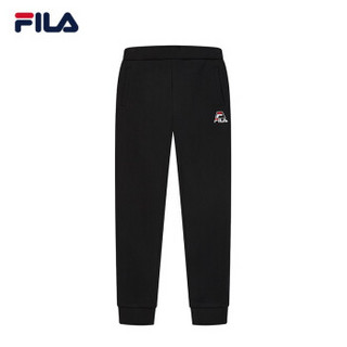 FILA 斐乐官方 女子针织长裤 2019冬季新款特色LOGO收口长裤女 传奇蓝-NV 170/70A/L