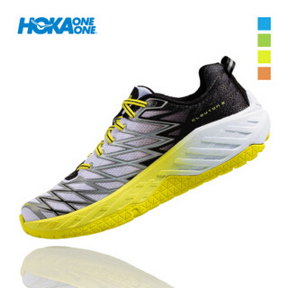 HOKA ONE ONE男克莱顿2Clayton 2 公路跑透气减震跑步鞋男轻便竞速运动鞋 黑/白/橘 43 / US 9.5