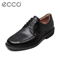 ECCO爱步男士皮鞋 春季新品正装透气系带缓震耐磨男鞋 霍顿16SS621154 黑色 41