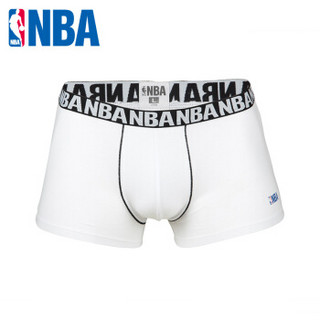 NBA 运动内裤 男士棉短裤 平角裤 2条装 透气吸汗 蓝/白 WLTJS138 图片色 XXL