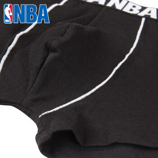 NBA 运动内裤 男士棉短裤 平角裤 2条装 透气吸汗 蓝/白 WLTJS138 图片色 XXL
