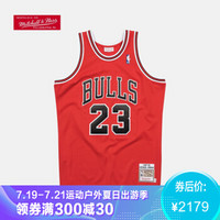 NBA-Mitchell&Ness 公牛队 AU球员版复古球衣97-98赛季客场 图片色 M