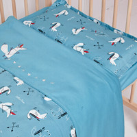 棉花堂婴儿床上用品纯棉被罩宝宝秋冬幼儿园儿童三件套床单枕头套 秘密行动 130*100cm