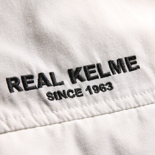 KELME/卡尔美冬季新款运动羽绒服男连帽保暖防风毛领外套36841008 白色 XXXL/190