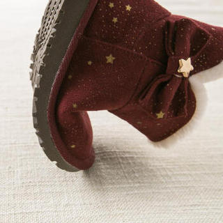 davebella戴维贝拉冬季装新款女童休闲保暖中筒靴子 酒红色 135(鞋内长13.5cm) 适合脚长13cm