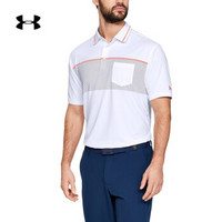 安德玛官方 UA Pocket 男子 运动Polo衫 Under Armour-1325309 白色102 M