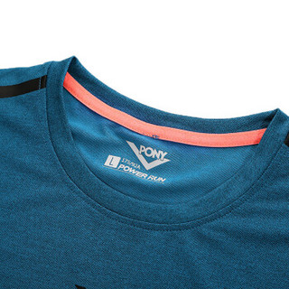 PONY/波尼T恤夏季新款男款圆领舒适透气休闲短袖T恤72M2AT15 深蓝色 XXL