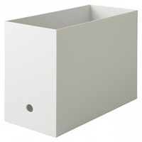 无印良品 MUJI PP文件盒_标准型_宽型_A4用白灰色 白灰色