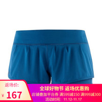 萨洛蒙（Salomon)女款休闲透气短裤ELEVATE AERO SHORT W C10229深蓝色 S