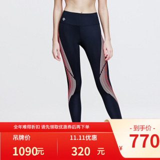 DESCENTE迪桑特 TIGHT FIT紧身版型 女子针织紧身长裤 D9222RKL22 粉色-PK M(165/66A)