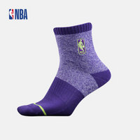 NBA 男士半毛圈运动中邦袜 透气吸汗 袜子 WLTJS187 紫色 均码