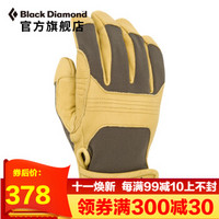 Black Diamond/黑钻/BD 户外轻量化攀岩全指山羊皮手套-- 801853 Natural（自然色） XL