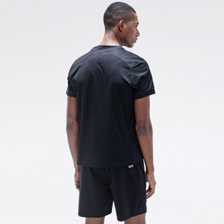 DESCENTE迪桑特 TOUGH面料 男子针织短袖跑步T恤 D9231RTS42 黑色-BK XL(180/100A)
