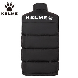 KELME 卡尔美秋冬运动棉衣男马甲足球训练保暖棉服背心K15P022-2 黑色 XL