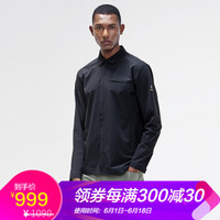 DESCENTE迪桑特 DUALIS都市旅行系列 男子长袖衬衫 D9131DSH31 黑色-IB XL(180/100A)