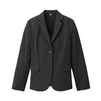 無印良品 MUJI 無印良品 女式 易干弹力 夹克 黑色 XL