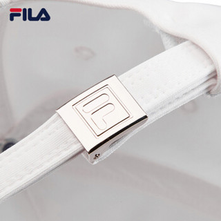 FILA（斐乐）2019 R系列情侣棒球帽春季新品运动休闲时尚简约LOGO运动帽 标准白-WT XS