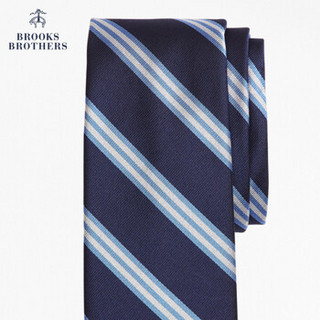 Brooks Brothers/布克兄弟男士桑蚕丝斜条纹领带1000060311 4004-藏青色 REG