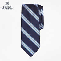 Brooks Brothers/布克兄弟男士桑蚕丝斜条纹领带1000060311 4004-藏青色 REG
