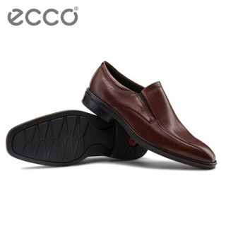 ECCO爱步男士皮鞋 春夏新品商务正装一脚套鞋 伊利诺 623024 棕色01053 42