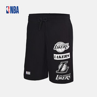 NBA 洛杉矶湖人队 休闲针织运动裤短裤 图片色 M