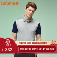 LAFUMA 法国乐飞叶男士夏季户外透气翻领POLO拼接短袖T恤LMTS7BC32 G2灰色 175/100A(50)