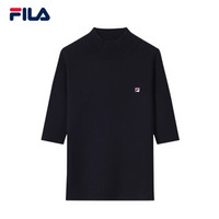 FILA（斐乐）2019 W系列女编织衫春季新品运动休闲简约优雅修身线衣女 藏青色-NV 160/80A/S