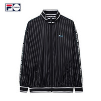 1FILA FUSION 斐乐官方 男子针织长袖外套 2019夏季新款宽松男外套 深黑-BK 170/92A/M