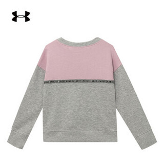 安德玛官方 UA Branded女小童 运动长袖T恤 Under Armour-1351377 灰色011 4