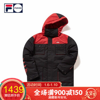 1FILA FUSION 斐乐男子梭织羽绒服2019冬季新款运动工装羽绒服 黑色-BK（宽松版型，建议拍小一码） 185/104A/XXL