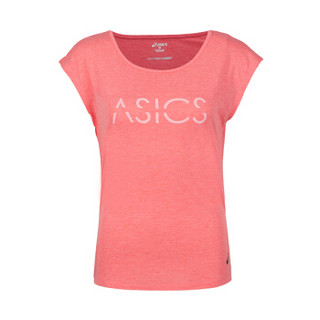ASICS亚瑟士17春夏女式运动字母印花短袖圆领T恤142537-0904 深粉色 M