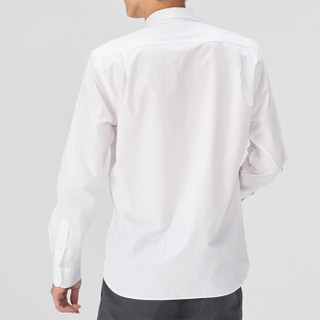 無印良品 MUJI 無印良品  男式 棉水洗 平纹衬衫 白色 XXL