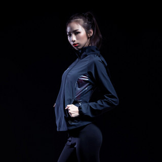 MSGD 外套 女子防风防水运动上衣春季保暖长袖 黑色 M(现货开售 顺丰)