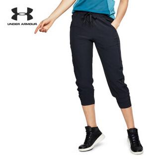 Under Armour 安德玛 UA女子防泼水 Woven 运动七分裤-1319504 黑色001 M