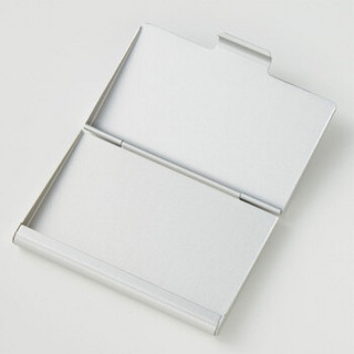 无印良品 MUJI 铝制卡片盒 银色 厚口 约60×93mm 约25枚收纳
