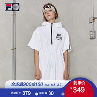 1FILA 斐乐官方2019 FUSION系列连衣裙春季新品连衣裙女装 白色-WT 155/76A/XS