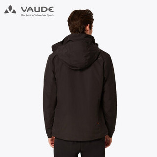 巍德（VAUDE）19秋冬户外三合一可拆卸冲锋衣男登山服运动防水防风抓绒内胆保暖冲锋衣 黑色 XL