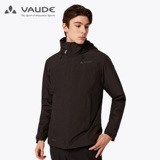 巍德（VAUDE）19秋冬户外三合一可拆卸冲锋衣男登山服运动防水防风抓绒内胆保暖冲锋衣 黑色 XL