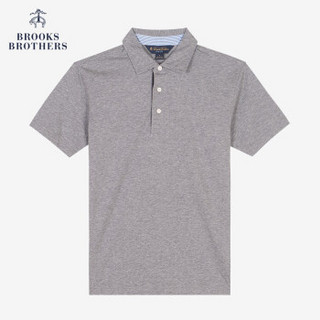 Brooks Brothers/布克兄弟男士棉质简约短袖Polo衫1000044944 0007-浅灰色 XL